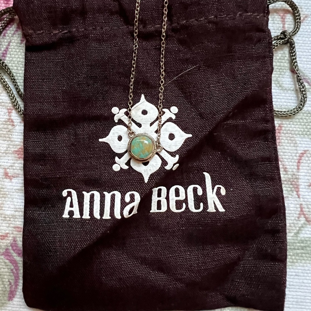 Anna Beck necklace w small turquoise pendant